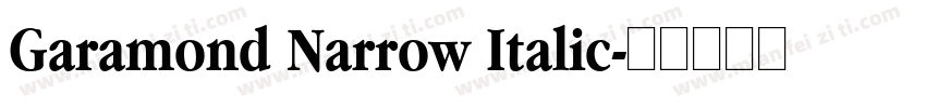 Garamond Narrow Italic字体转换